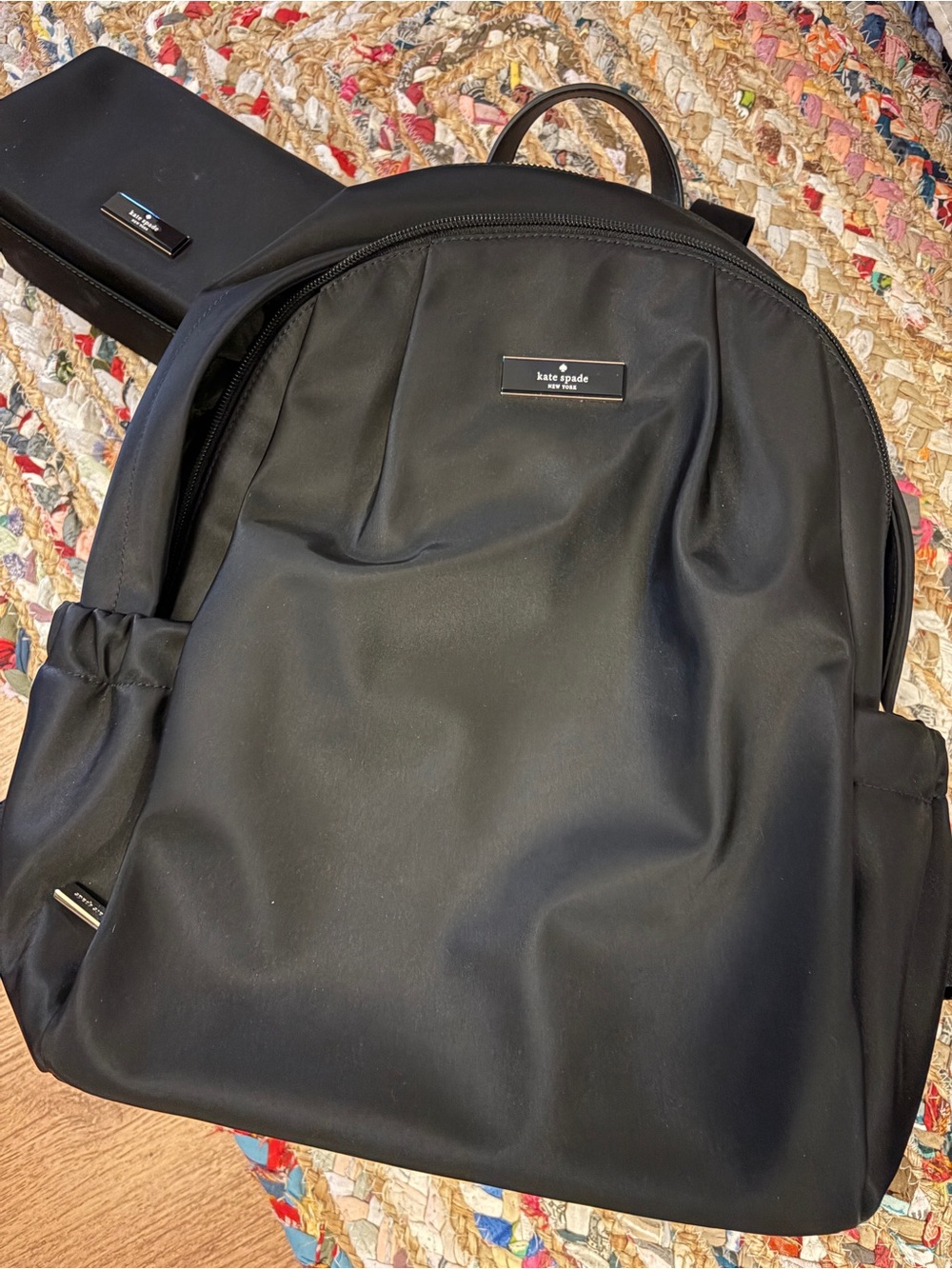 kate spade Black Nylon Backpack with Top Handle